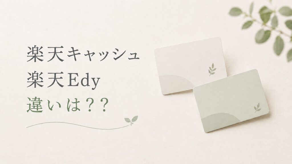 楽天ペイと楽天Edyの違いを、期間限定ポイントの使い方とあわせて解説する記事のアイキャッチ